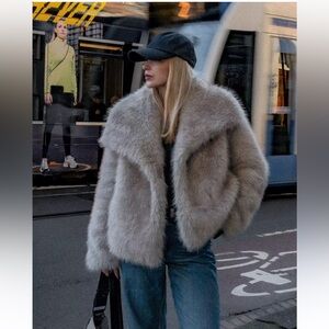 Zara fax fur short Jacket